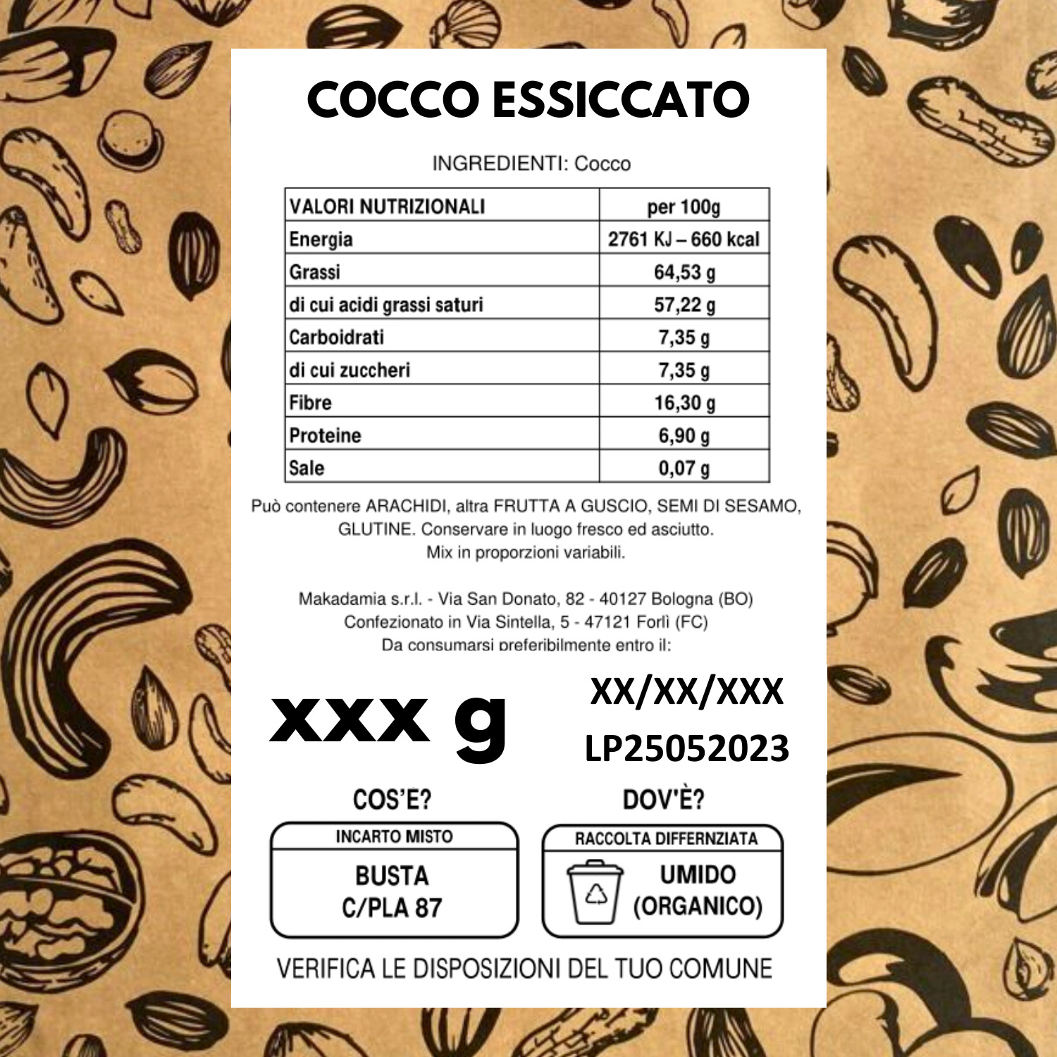 Getrocknete Kokosnuss