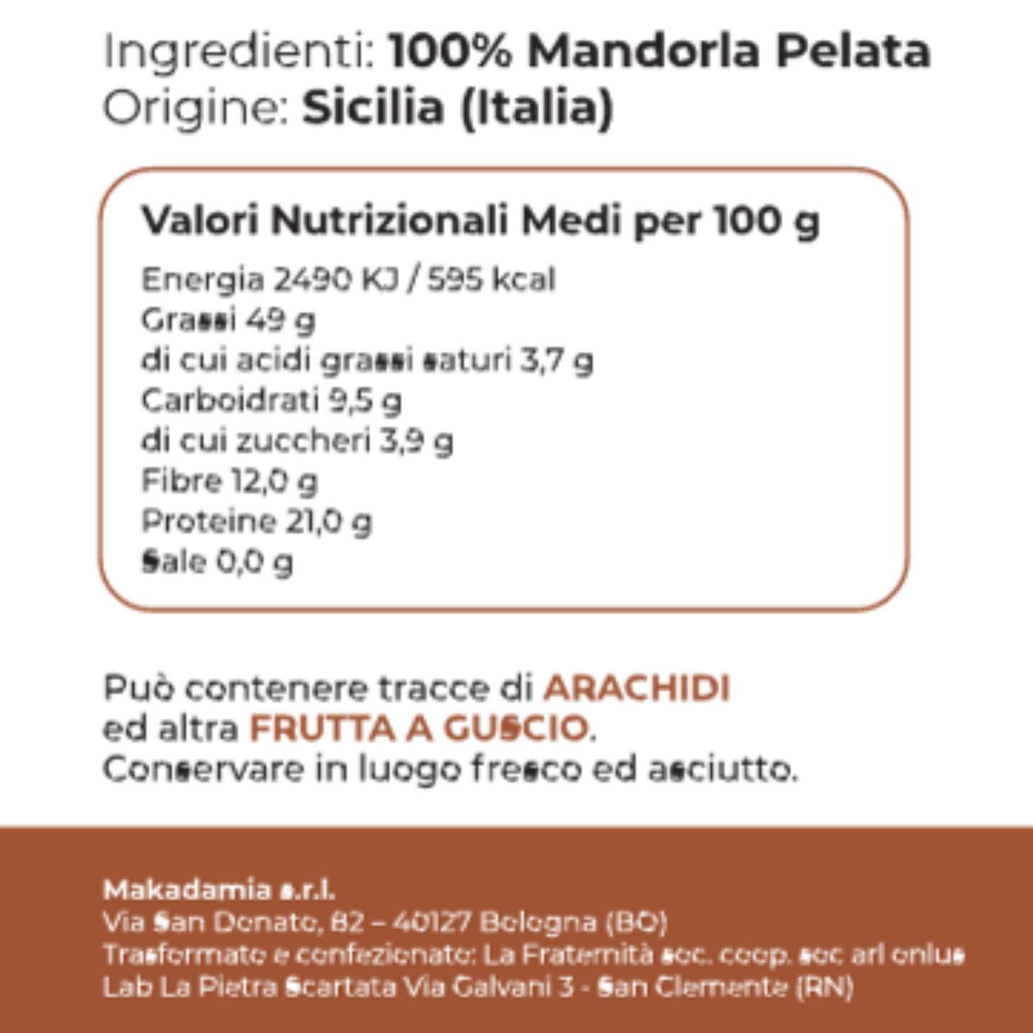 crema mandorle siciliane makadamia