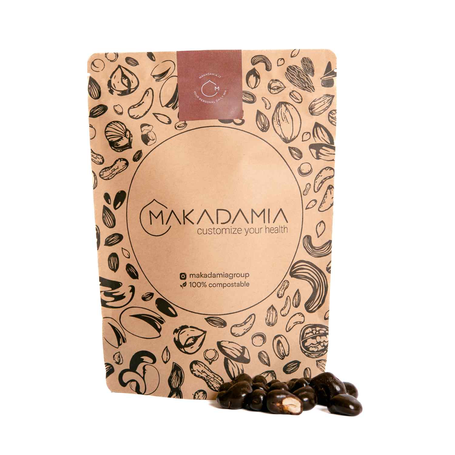 Anacardi ricoperti di cioccolato fondente