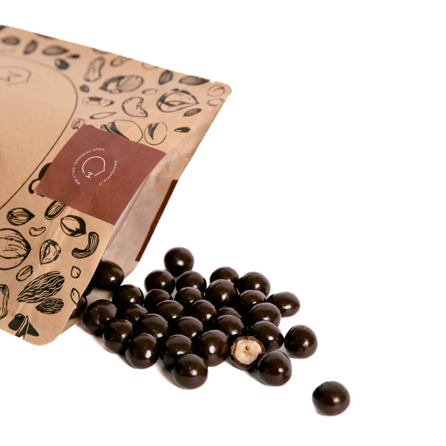 Chocolate-covered hazelnuts