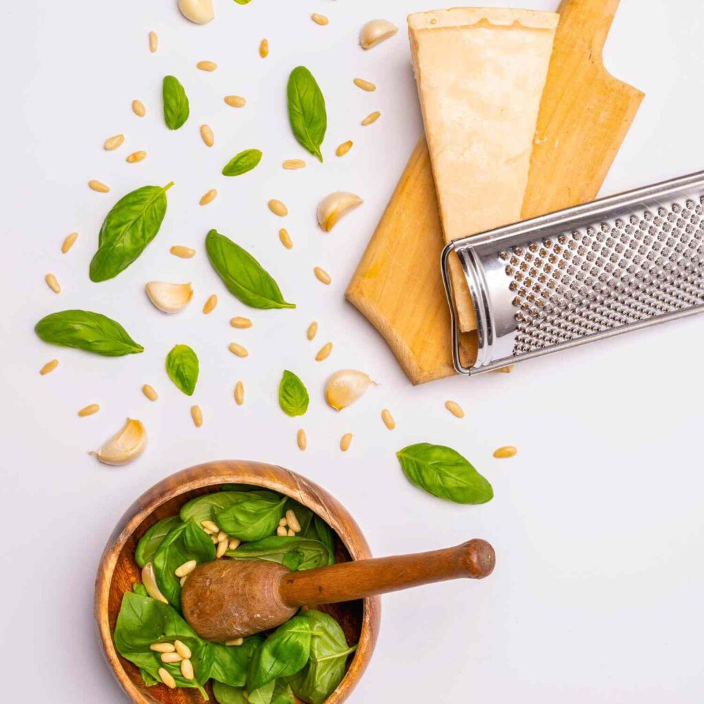 pinoli pesto still life