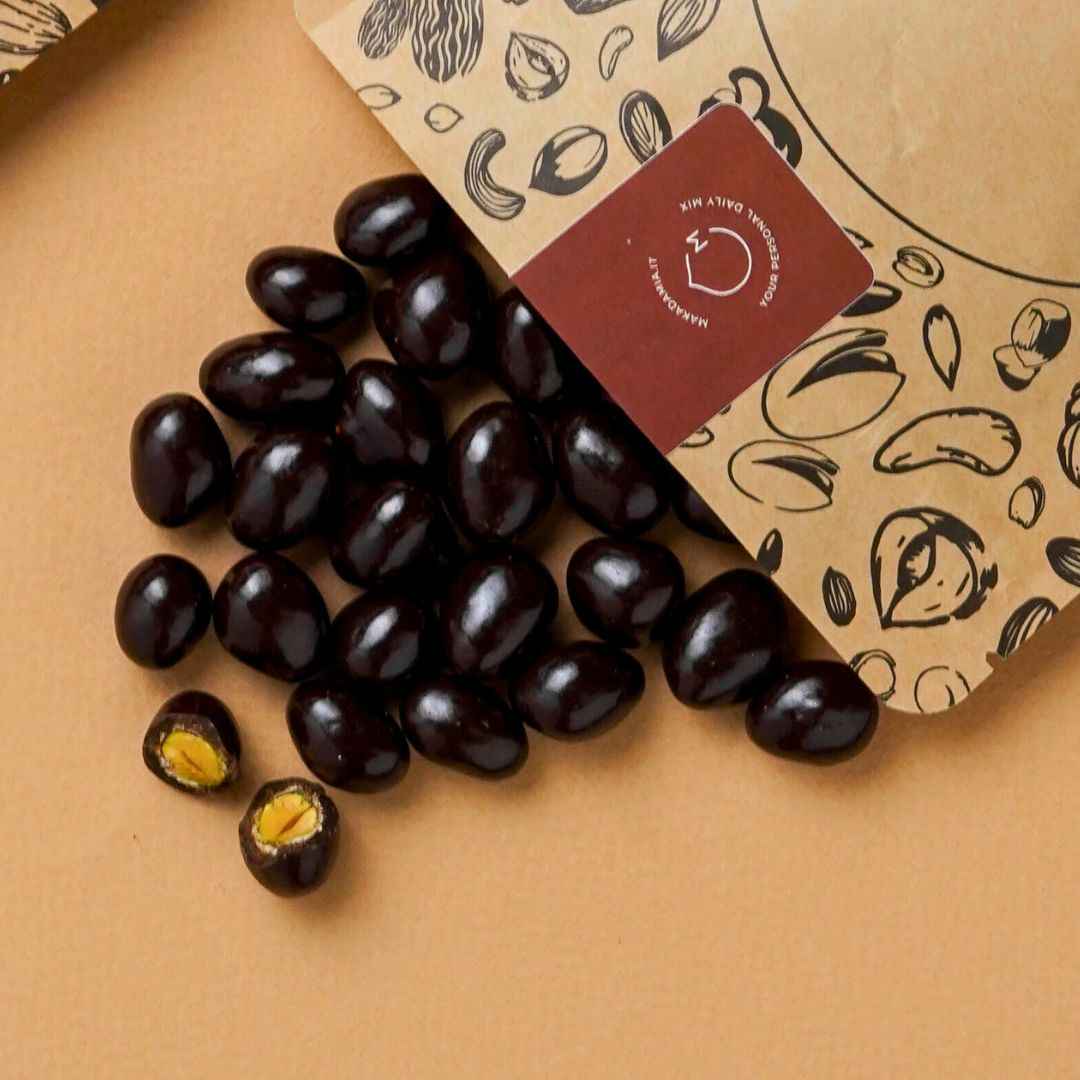 Pistacchi salati ricoperti di cioccolato