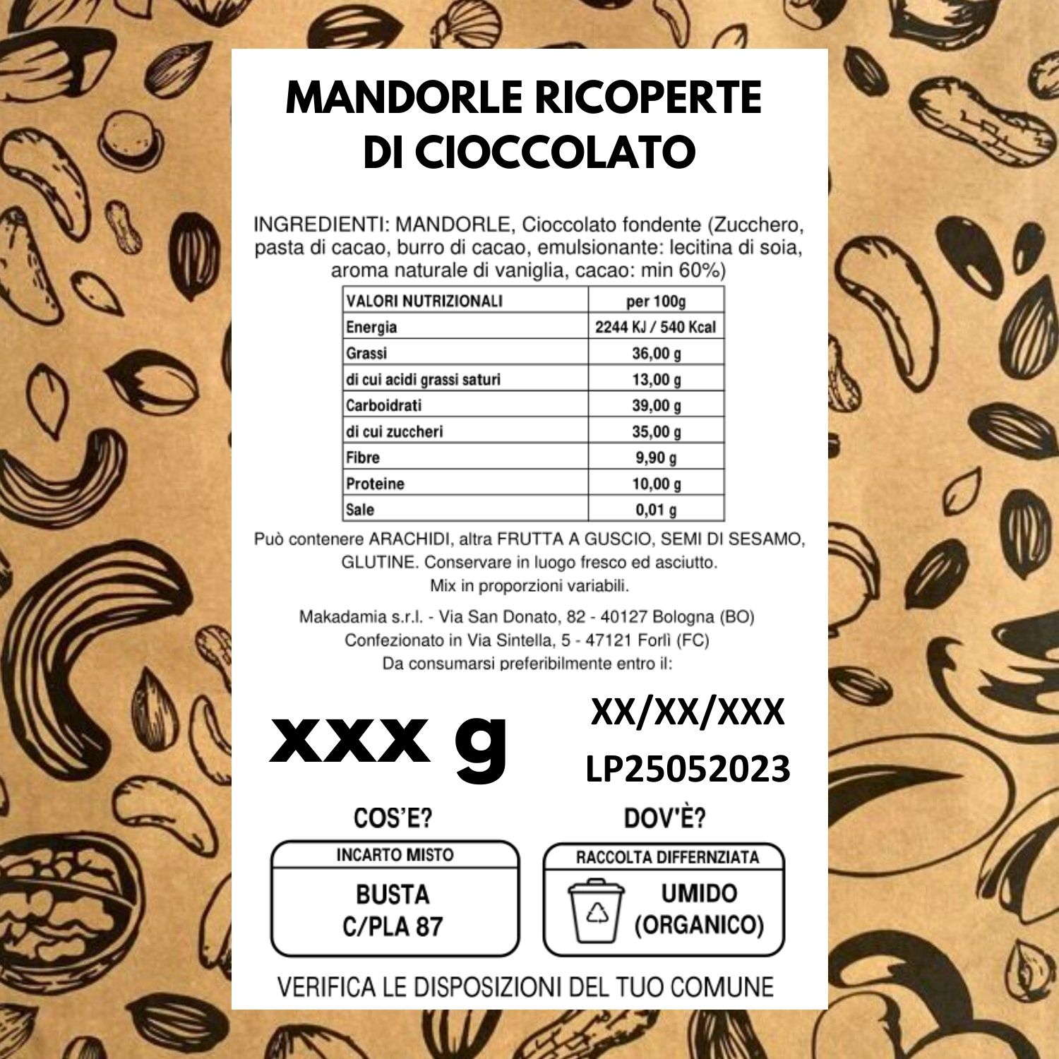 Mandorle ricoperte di cioccolato