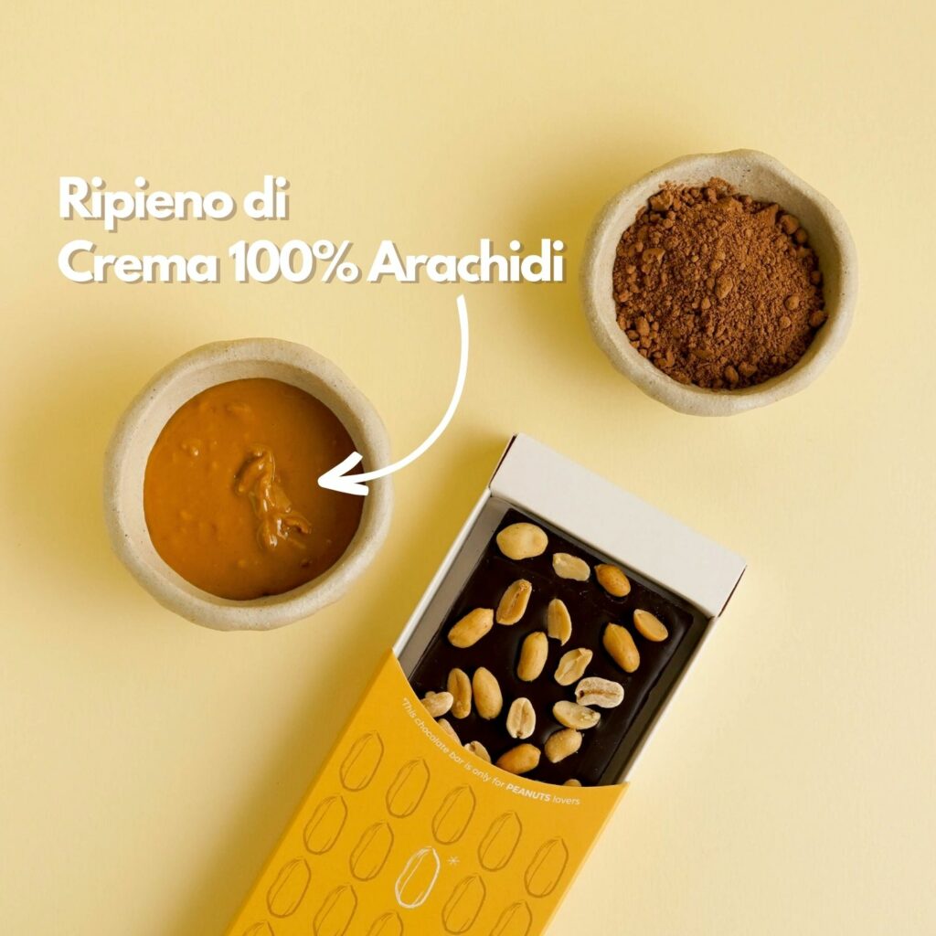 tavolette di cioccolato e arachidi makadamia
