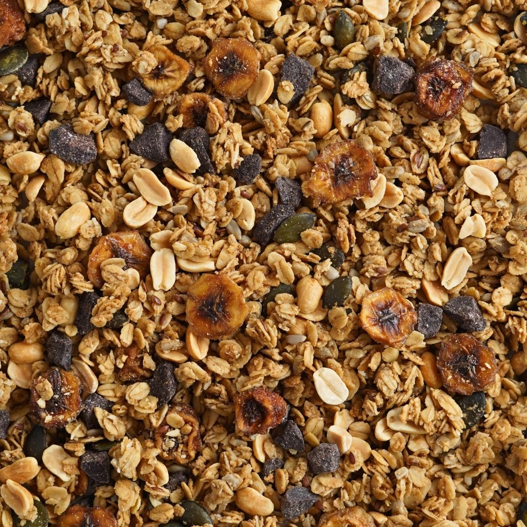 CHOCO BANANA GRANOLA makadamia