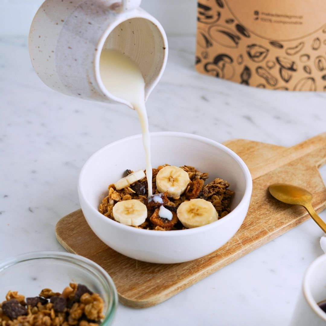 CHOCO BANANA GRANOLA makadamia