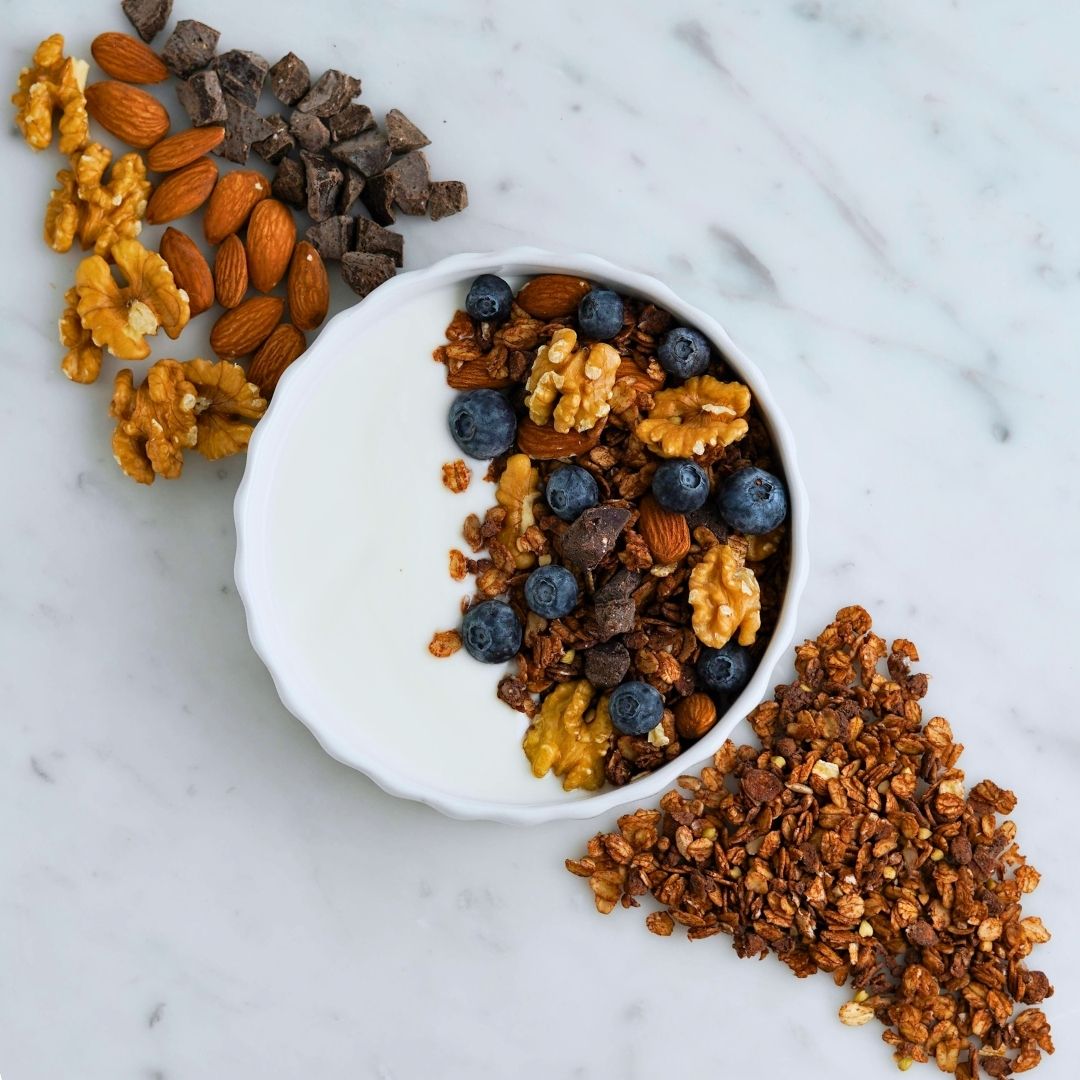 DARK CHOCO GRANOLA makadamia