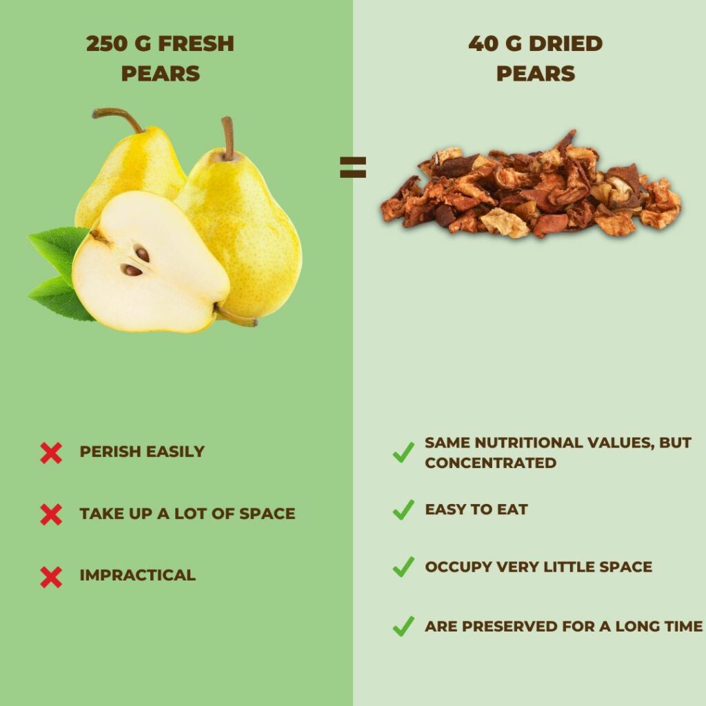 pera essiccata makadamia