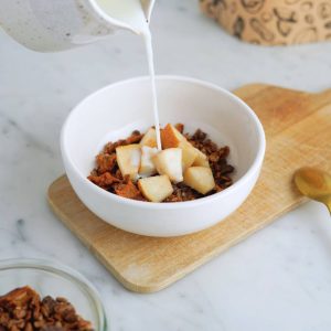 granola pere e cioccolato