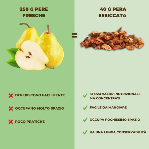 pera essiccata o fresca